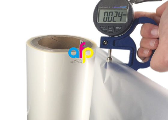 Glanzende het Lamineren Broodjesfilm, Film 445mm van de 24 Micronbopp Laminering * 3000m Broodje