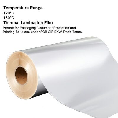 Temperatuurbereik 120°C 160°C Thermische Laminatiefolie Perfect voor Verpakking Documentbescherming en Printoplossingen onder FOB CIF EXW Handelstermen