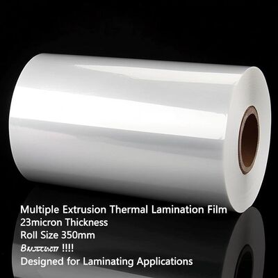 Meervoudige Extrusie Thermische Laminatiefolie 23 micron Dikte Rolgrootte 350 mm 3000 m Ontworpen voor Laminatietoepassingen
